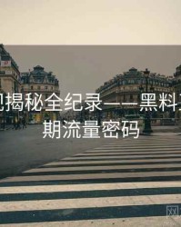 高清影视揭秘全纪录——黑料正能量往期流量密码